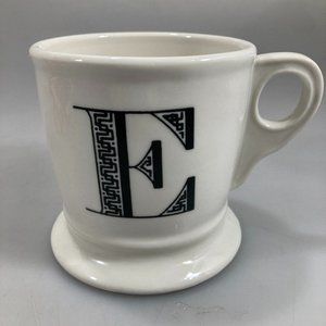 Anthropologie Initial E Coffee Tea Mug 12 oz